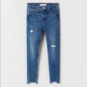 Zara distressed skinny jeans